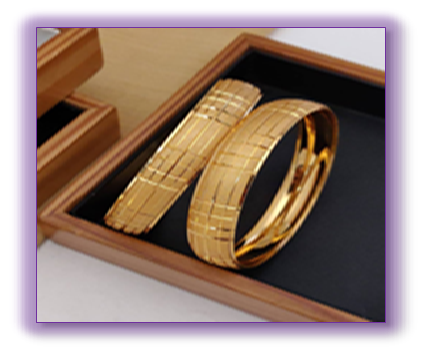 Kada Bangales Gold Plated 2pic set for Women and Girls Code No. - S71